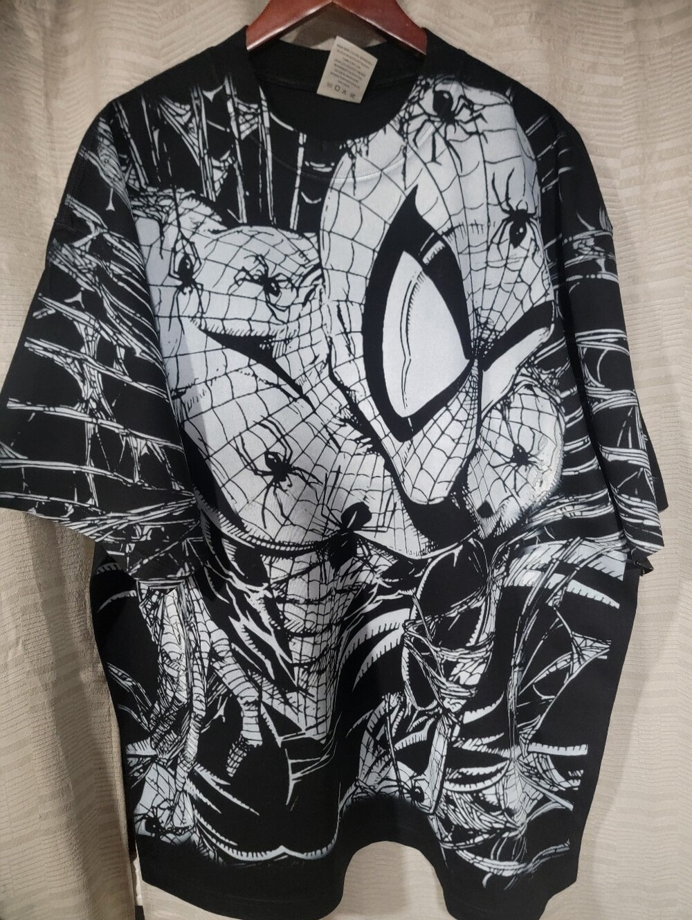 Spider-Man All Over Print On SHAKA HEAVYWEIGHT GARMET DYED T SHIRT